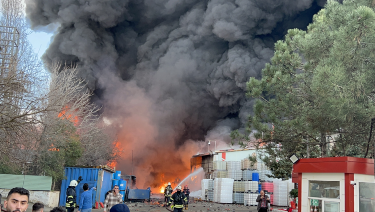 Gebze’de Boya Fabrikasında Yangın Paniği