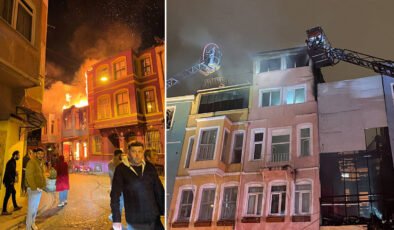 Ahşap Bina Yangınında 1 Kişi Hastanye Kaldırıldı