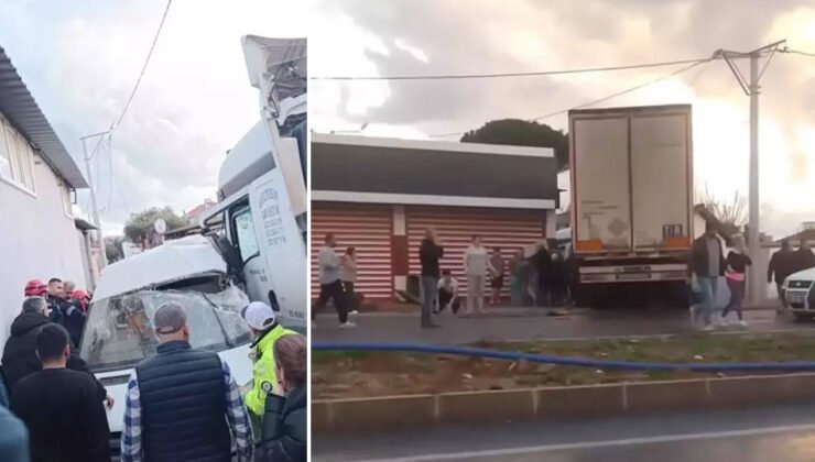 TIR, İşçi Servisine Çarptı 3 Kişi Hayatını Kaybetti