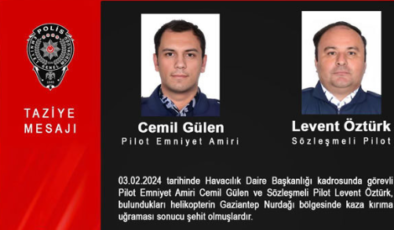 Gaziantep’te Polis Helikopteri Düştü