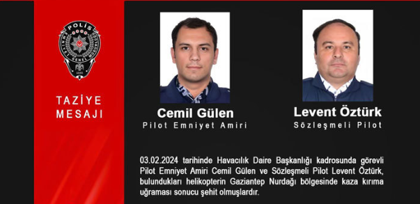 Gaziantep’te Polis Helikopteri Düştü