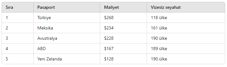Türkiye: Dünyanın En Pahalı Pasaportu