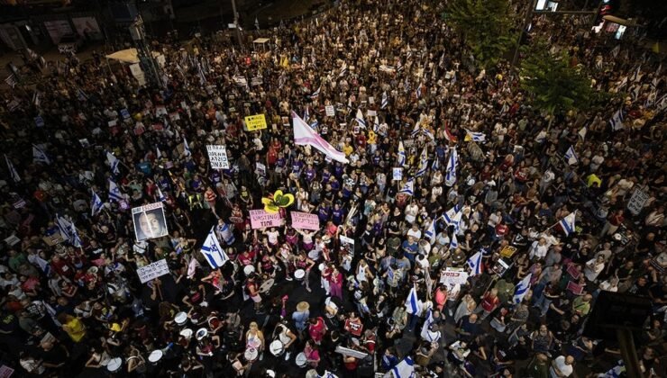 Gazze Şeridi’ndeki İsrailli Esirler İçin Protestolar Devam Ediyor