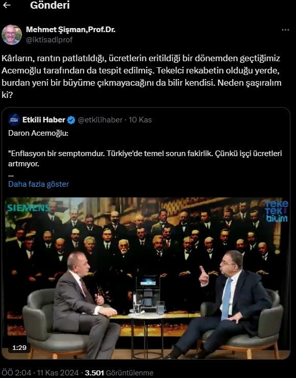 Prof. Dr. Daron Acemoğlu'nun İşçi Ücretleri Üzerine Düşünceleri ve Eleştiriler
