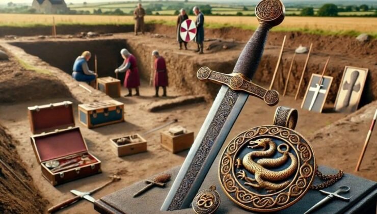 Canterbury’de Bulunan Altın Kaplama Gümüş Kılıç: Tarihi Bir Keşif