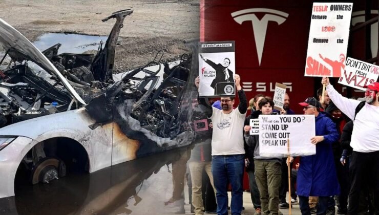 Protestolar Tesla Bayilerini Hedef Aldı