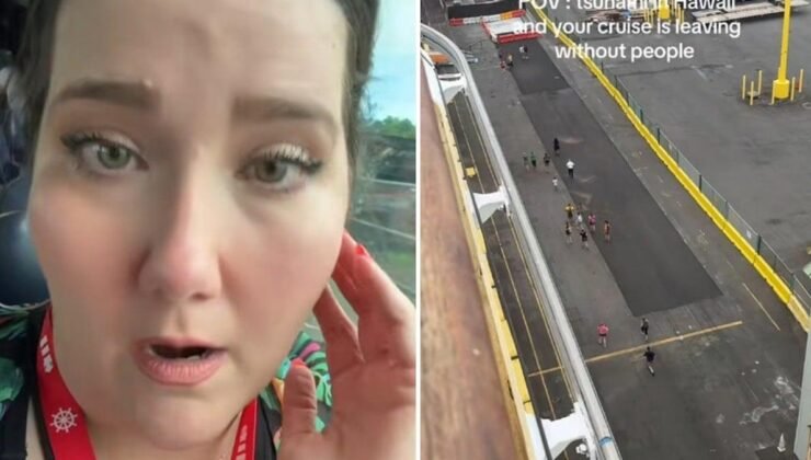 Tsunamiden korkan gemi, yolcularını almadan kaçtı