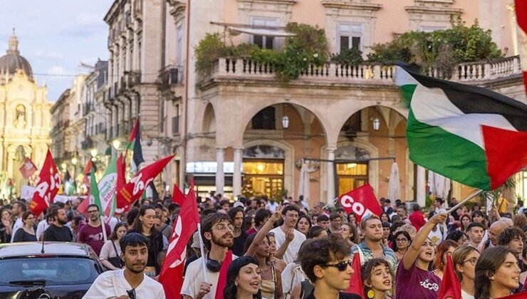 Küresel Sumud Filosu İçin İtalya’da Geniş Dayanışma Gösterileri ve Gazze’ye Destek