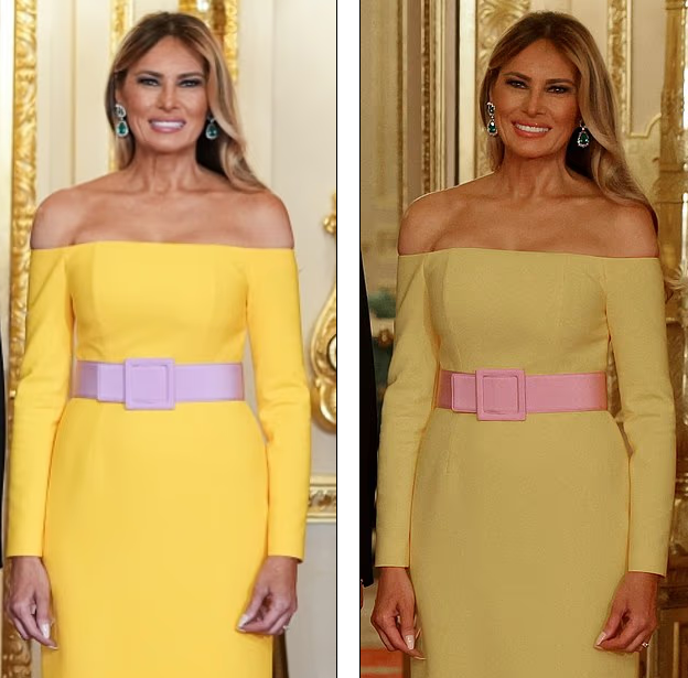 Melania Trump’ın Windsor’da Sarı Elbisesi ve Mor Şapka Tartışması: Renkler, Kemer ve Stil Tartışmaları
