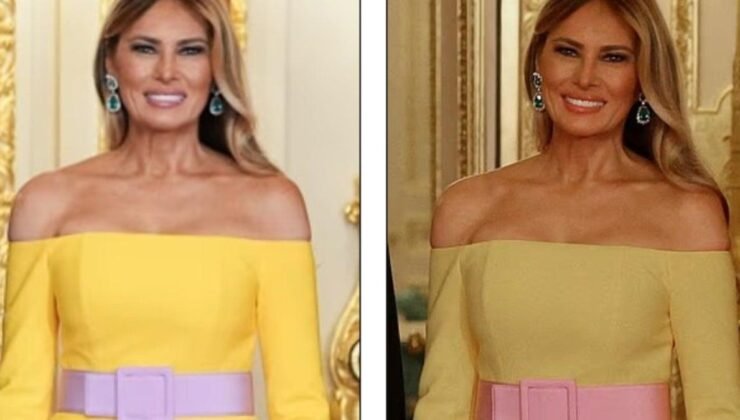 Melania Trump’ın Windsor’da Sarı Elbisesi ve Mor Şapka Tartışması: Renkler, Kemer ve Stil Tartışmaları