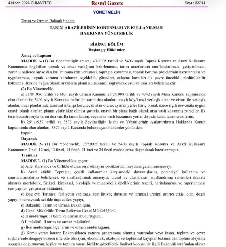 Tarım Arazileri İçin Yeni Yönetmelik ve Uygulama Süreçleri: Yıkım ve Cezalar Kapıda